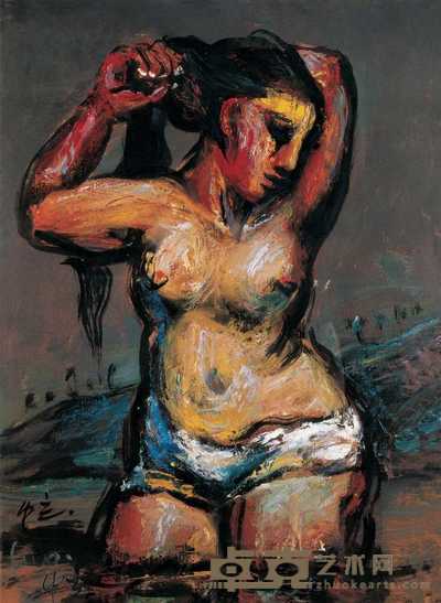 罗中立 裸女 54×39cm